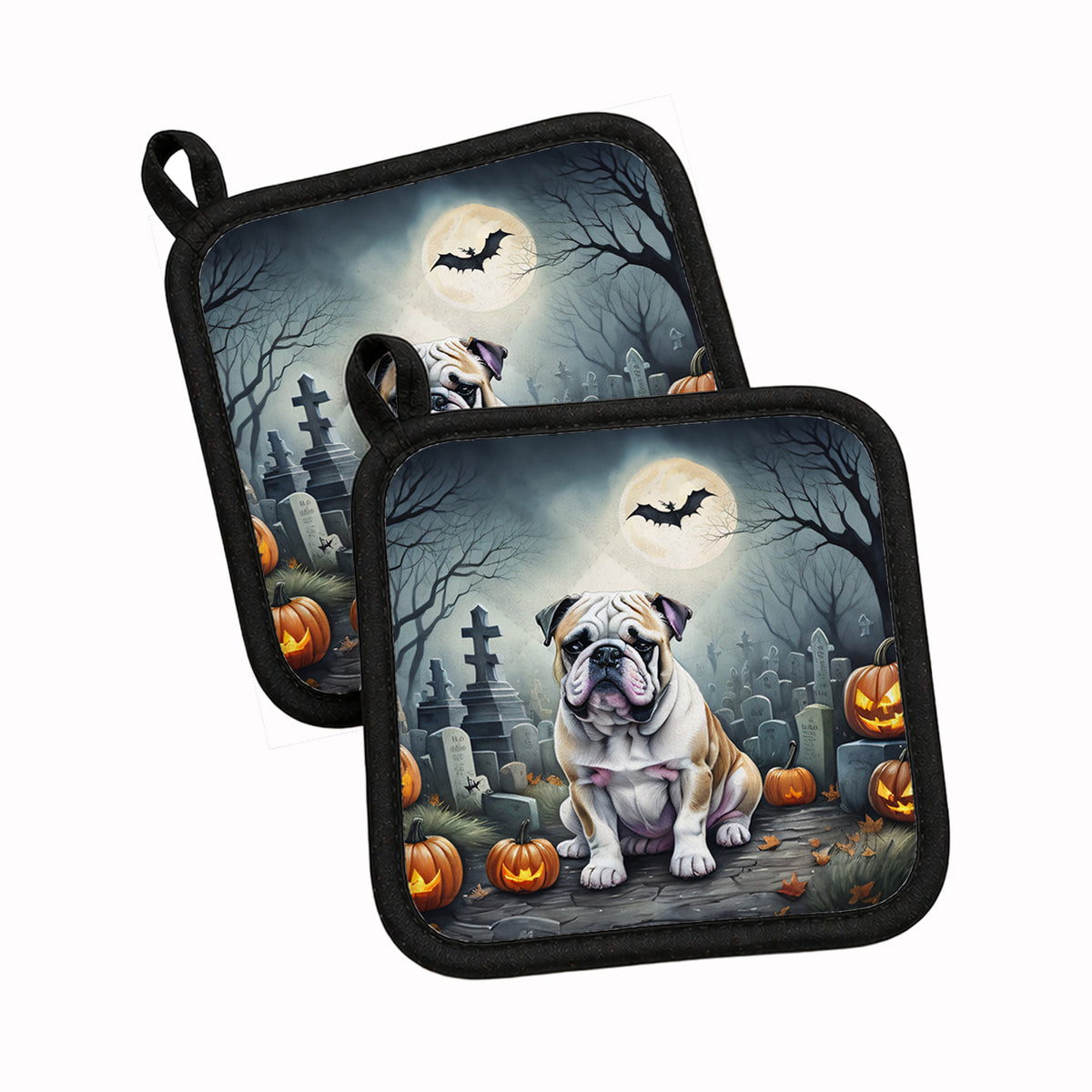 Caroline's Treasures English Bulldog Dogs Set of 2 Kitchen Pot Holders