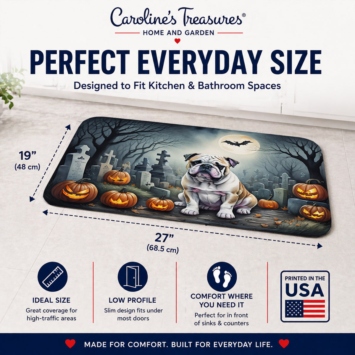 Caroline's Treasures English Bulldog Dogs Memory Foam Mat 19x27
