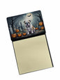 Caroline's Treasures English Bulldog Spooky Halloween Sticky Note Holder Refillable Dispenser Self-Sticky Note Pads, Memo Pads Blank Desk Accessories