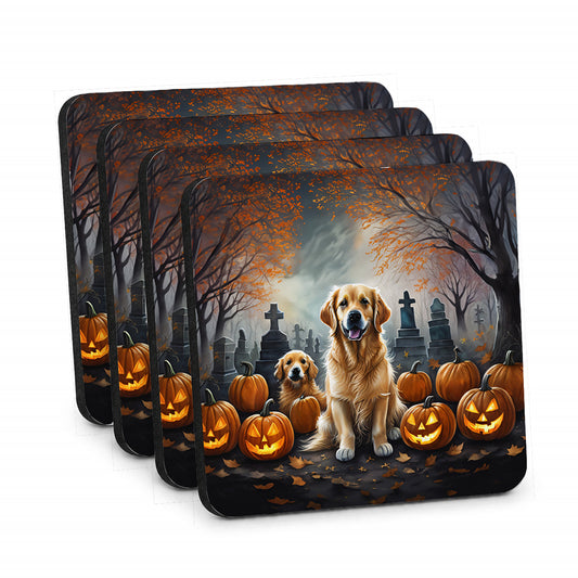 Caroline's Treasures Golden Retriever Dogs Foam Drink Coasters Set of 4