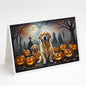 Caroline's Treasures DAC2041GCA7P Golden Retriever Spooky Halloween Greeting Cards and Envelopes Pack of 8 Blank Cards with Envelopes Whimsical A7 Size 5x7 Blank Greeting Cards