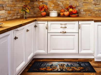 Caroline's Treasures Golden Retriever Spooky Halloween Runner Mat 28x58 Front Door Mat Indoor Outdoor Rugs for Entryway Hallway Foyer Non Slip Washable Wide Doormat