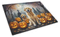 Caroline's Treasures DAC2041LCB Golden Retriever Spooky Halloween Glass Cutting Board Large Decorative Tempered Glass Kitchen Cutting and Serving Board Large Size Chopping Board