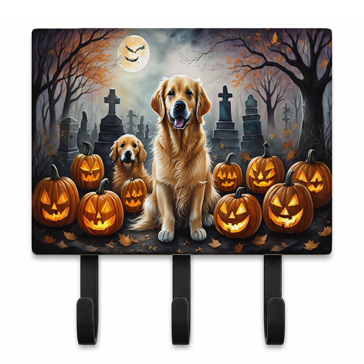 Caroline's Treasures Golden Retriever Dogs Ceramic Triple Wall Hook