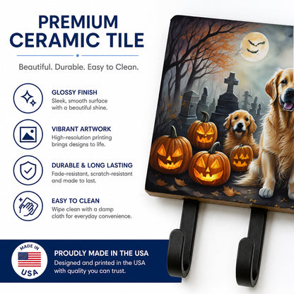 Caroline's Treasures Golden Retriever Dogs Ceramic Triple Wall Hook