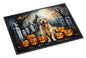 Caroline's Treasures DAC2042JMAT Golden Retriever Spooky Halloween Indoor or Outdoor Mat 24x36 Front Door Mat Indoor Outdoor Rugs for Entryway, Non Slip Washable Low Pile, 24H X 36W