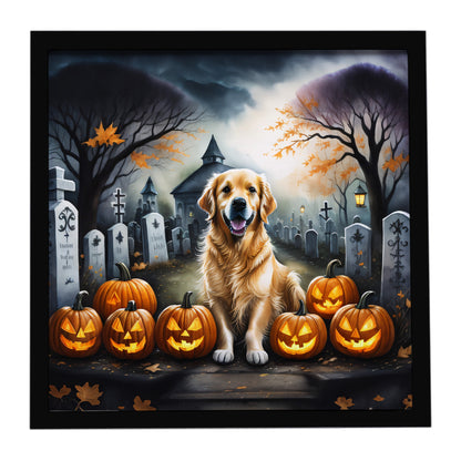 Caroline's Treasures Golden Retriever Dogs Framed Metal Wall Art 8x8 In