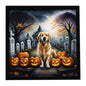 Caroline's Treasures Golden Retriever Dogs Framed Metal Wall Art 8x8 In