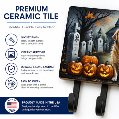 Caroline's Treasures Golden Retriever Dogs Ceramic Triple Wall Hook