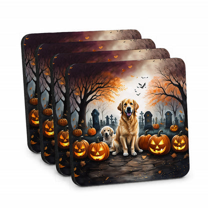Caroline's Treasures Golden Retriever Dogs Foam Drink Coasters Set of 4
