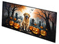 Caroline's Treasures Golden Retriever Spooky Halloween Runner Mat 28x58 Front Door Mat Indoor Outdoor Rugs for Entryway Hallway Foyer Non Slip Washable Wide Doormat