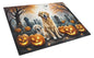 Caroline's Treasures DAC2043LCB Golden Retriever Spooky Halloween Glass Cutting Board Large Decorative Tempered Glass Kitchen Cutting and Serving Board Large Size Chopping Board