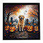 Caroline's Treasures Golden Retriever Dogs Framed Metal Wall Art 8x8 In