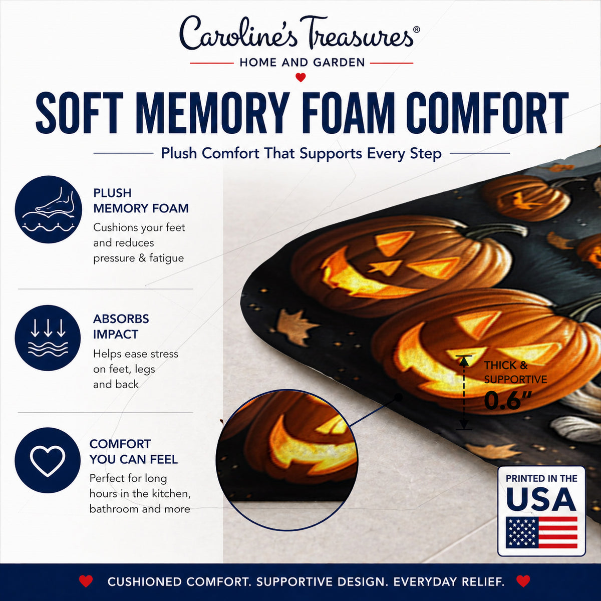 Caroline's Treasures Golden Retriever Dogs Memory Foam Mat 19x27