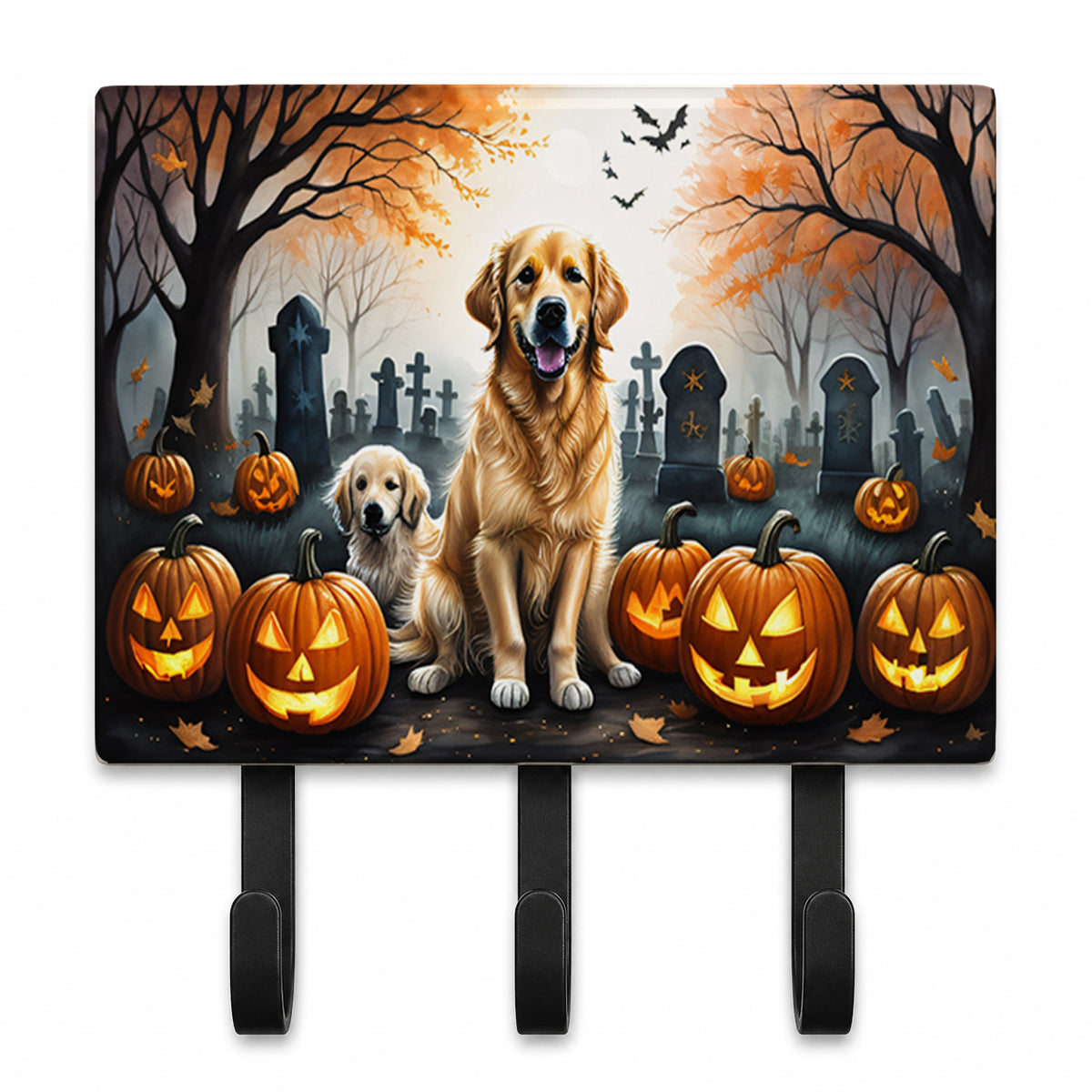 Caroline's Treasures Golden Retriever Dogs Ceramic Triple Wall Hook