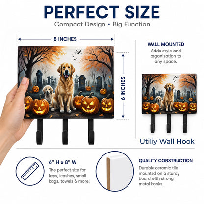 Caroline's Treasures Golden Retriever Dogs Ceramic Triple Wall Hook
