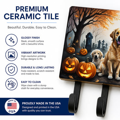 Caroline's Treasures Golden Retriever Dogs Ceramic Triple Wall Hook