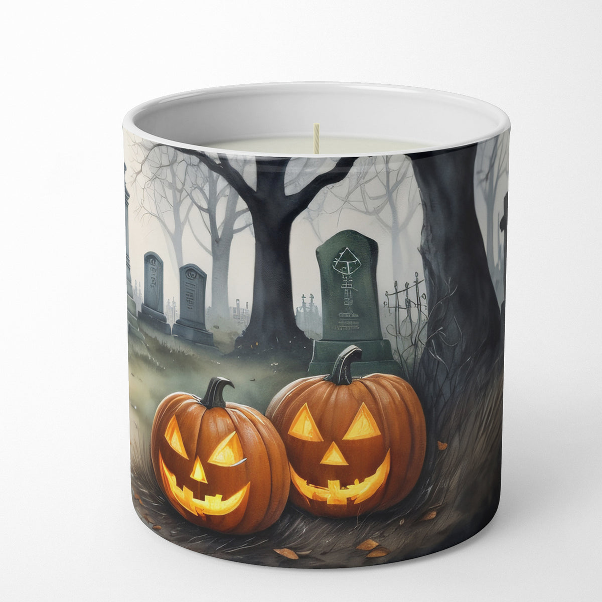 Caroline's Treasures DAC2044CDL Irish Setter Spooky Halloween Decorative Soy Candle Nature Soy Wax Essential Oil Home Decor Ideal for Bedroom Kitchen Bath Office Gift, 10 oz