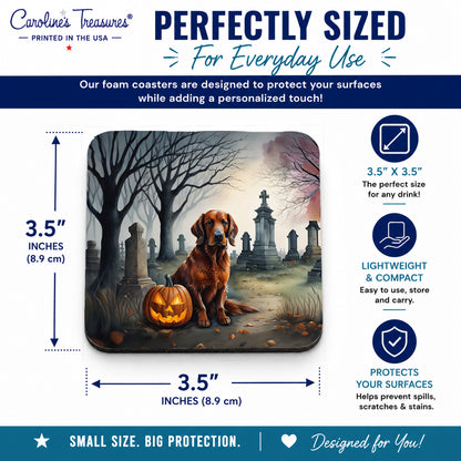 Caroline's Treasures Irish Setter Dogs Foam Drink Coasters Set of 4
