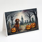 Caroline's Treasures DAC2044GCA7P Irish Setter Spooky Halloween Greeting Cards and Envelopes Pack of 8 Blank Cards with Envelopes Whimsical A7 Size 5x7 Blank Greeting Cards