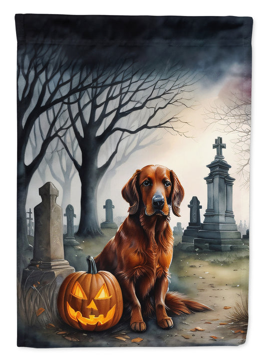 Caroline's Treasures DAC2044GF Irish Setter Spooky Halloween Garden Flag Mailbox Flag Decorative Yard Flag Banner Outside Patio Artwork Yard Flower Beds, Garden Size, Multicolor