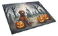 Caroline's Treasures DAC2044LCB Irish Setter Spooky Halloween Glass Cutting Board Large Decorative Tempered Glass Kitchen Cutting and Serving Board Large Size Chopping Board