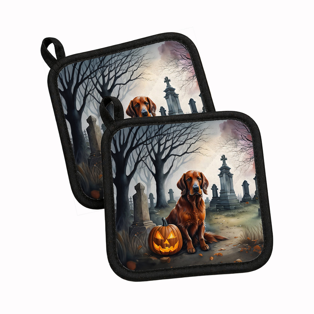 Caroline's Treasures Irish Setter Dogs Set of 2 Kitchen Pot Holders