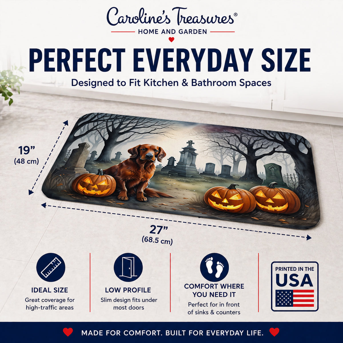 Caroline's Treasures Irish Setter Dogs Memory Foam Mat 19x27