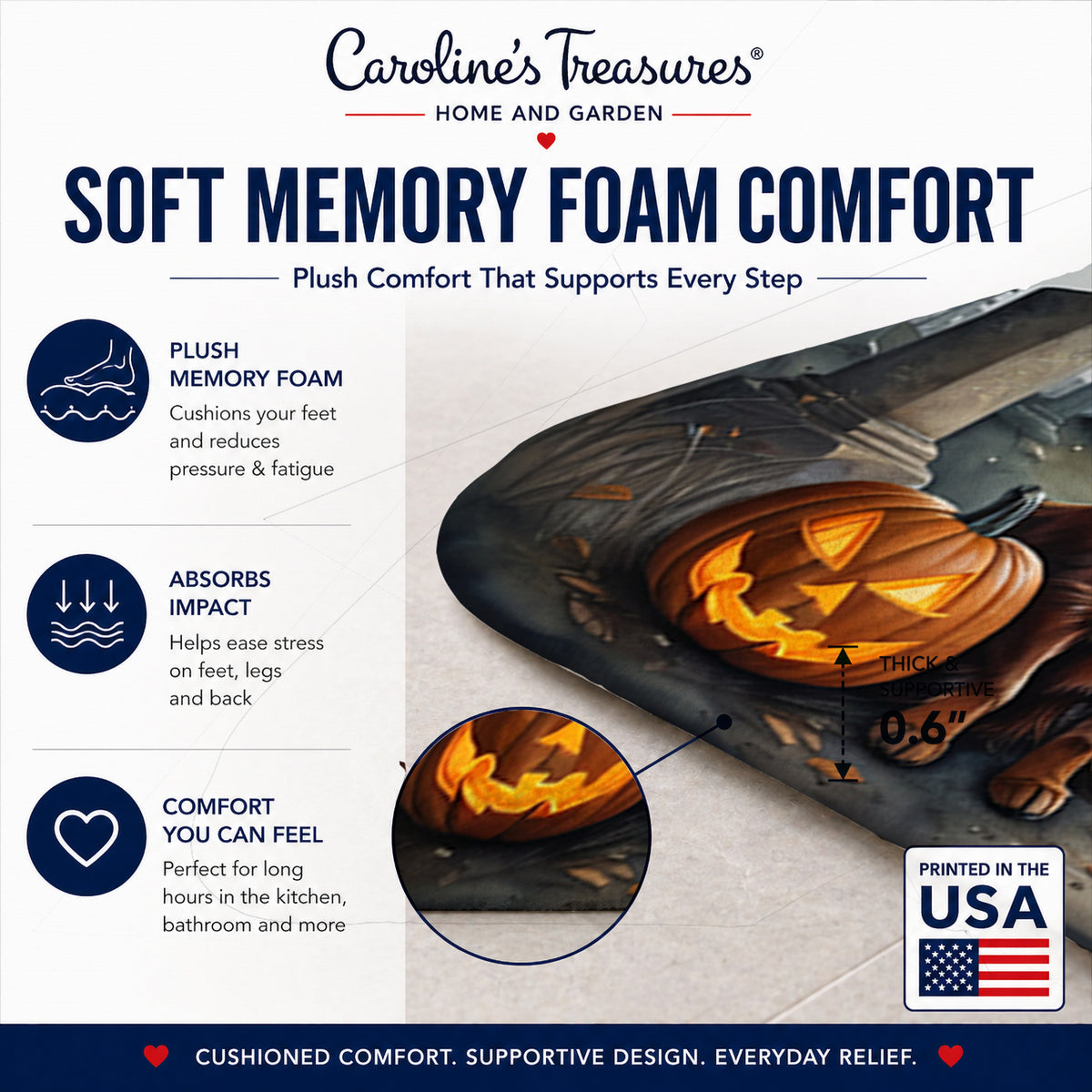 Caroline's Treasures Irish Setter Dogs Memory Foam Mat 19x27