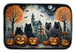 Caroline's Treasures DAC2045DDM Keeshond Spooky Halloween Dish Drying Mat Absorbent Dish Drying Mat Pad for Kitchen Counter Dish Drainer Mat for Countertop, 14 x 21, Multicolor