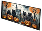 Caroline's Treasures Keeshond Spooky Halloween Runner Mat 28x58 Front Door Mat Indoor Outdoor Rugs for Entryway Hallway Foyer Non Slip Washable Wide Doormat