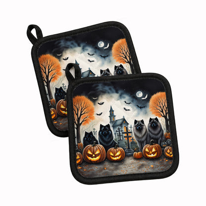 Caroline's Treasures Keeshond Dogs Set of 2 Kitchen Pot Holders