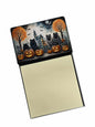 Caroline's Treasures Keeshond Spooky Halloween Sticky Note Holder Refillable Dispenser Self-Sticky Note Pads, Memo Pads Blank Desk Accessories