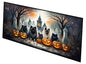 Caroline's Treasures Keeshond Spooky Halloween Runner Mat 28x58 Front Door Mat Indoor Outdoor Rugs for Entryway Hallway Foyer Non Slip Washable Wide Doormat