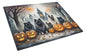 Caroline's Treasures DAC2046LCB Keeshond Spooky Halloween Glass Cutting Board Large Decorative Tempered Glass Kitchen Cutting and Serving Board Large Size Chopping Board