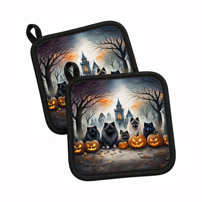 Caroline's Treasures Keeshond Dogs Set of 2 Kitchen Pot Holders