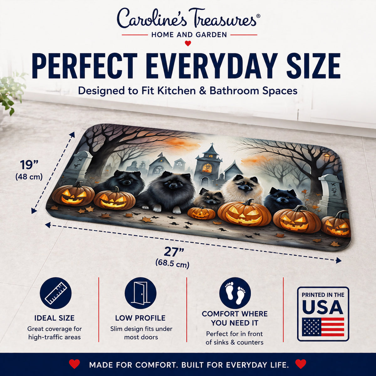Caroline's Treasures Keeshond Dogs Memory Foam Mat 19x27