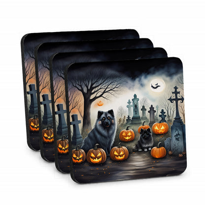 Caroline's Treasures Keeshond Dogs Foam Drink Coasters Set of 4 Absorbent