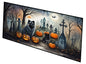 Caroline's Treasures Keeshond Spooky Halloween Runner Mat 28x58 Front Door Mat Indoor Outdoor Rugs for Entryway Hallway Foyer Non Slip Washable Wide Doormat