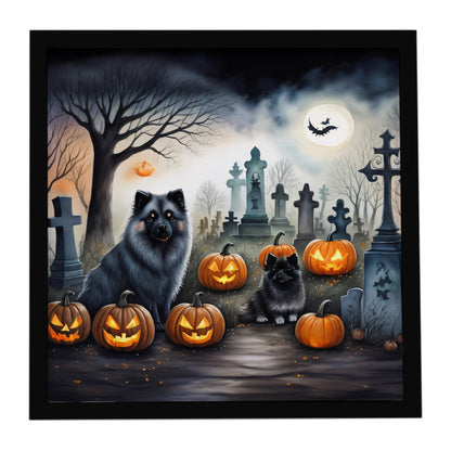 Caroline's Treasures Keeshond Dogs Framed Metal Wall Art 8 x 8 Inch
