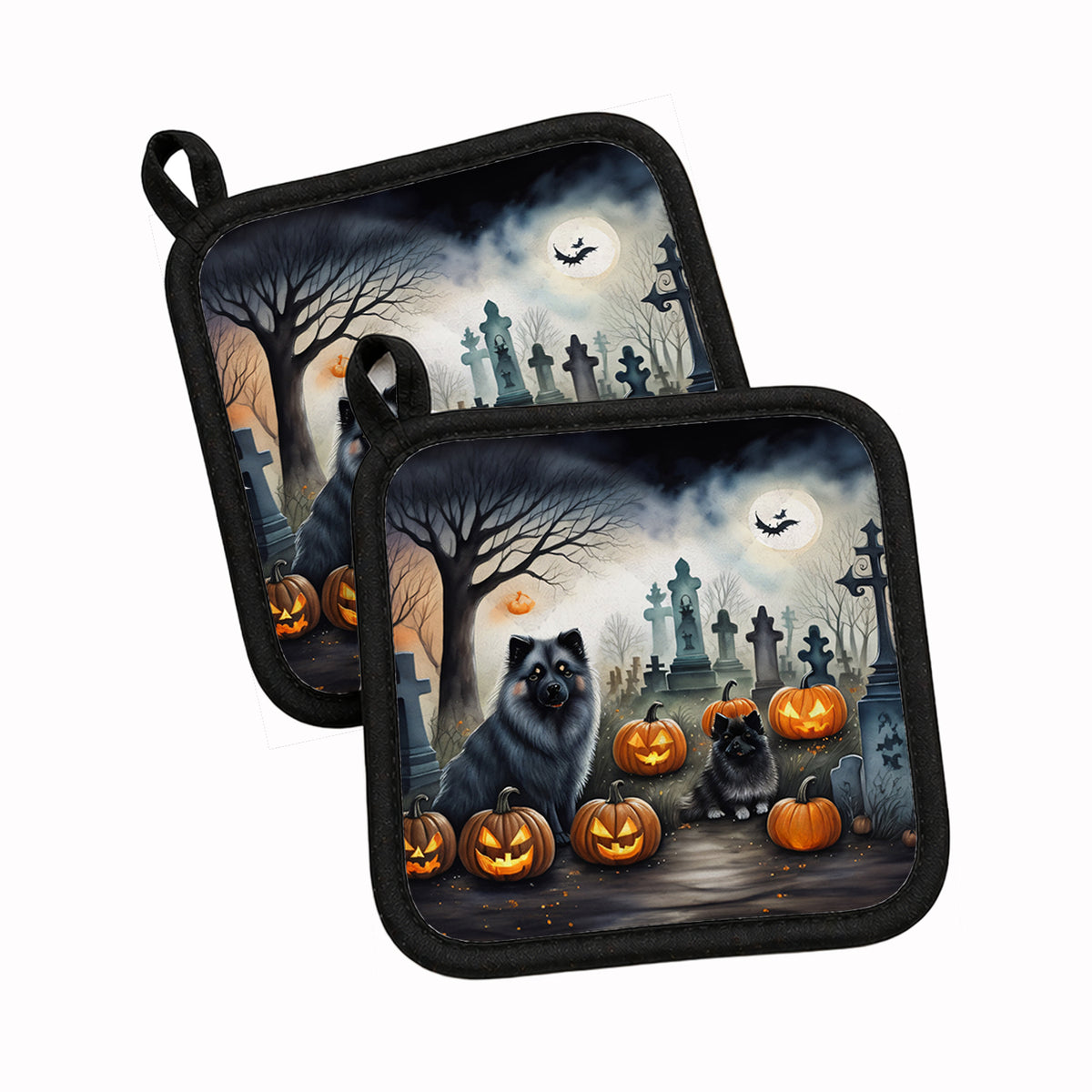 Caroline's Treasures Keeshond Dogs Set of 2 Kitchen Pot Holders