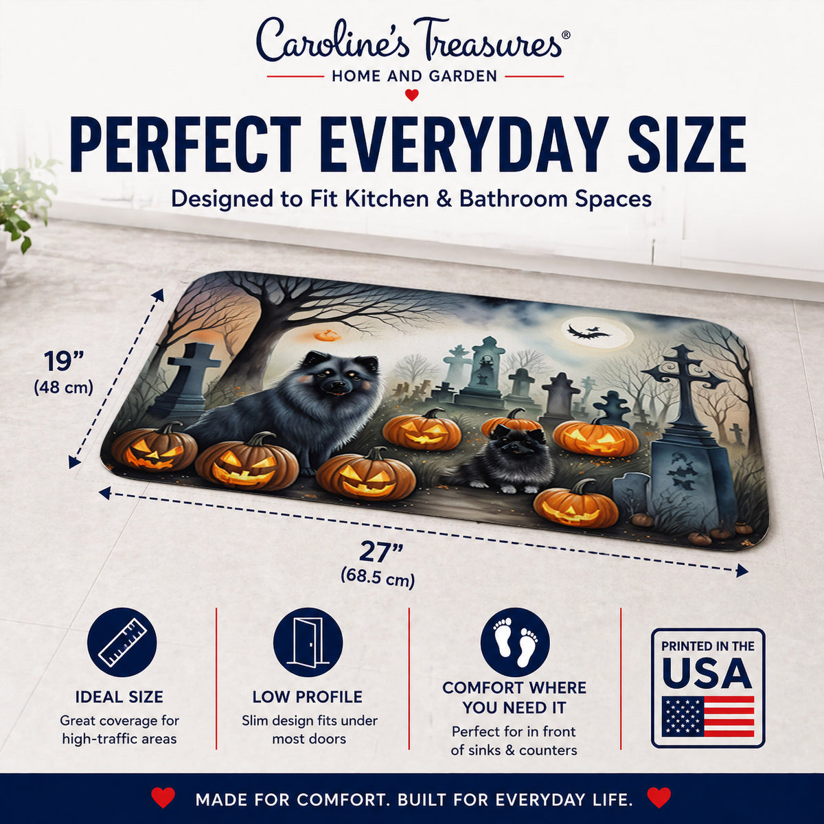Caroline's Treasures Keeshond Dogs Memory Foam Mat 19x27