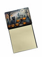 Caroline's Treasures Keeshond Spooky Halloween Sticky Note Holder Refillable Dispenser Self-Sticky Note Pads, Memo Pads Blank Desk Accessories