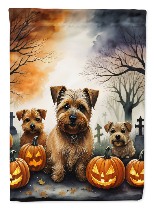 Caroline's Treasures DAC2048CHF Norfolk Terrier Spooky Halloween House Flag Large Porch Sleeve Pole Decorative Outside Yard Banner Artwork Wall Hanging, Polyester, House Size, Multicolor