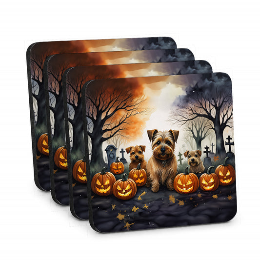 Caroline's Treasures Norfolk Terrier Dogs Foam Drink Coasters Set of 4