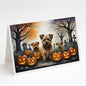 Caroline's Treasures DAC2048GCA7P Norfolk Terrier Spooky Halloween Greeting Cards and Envelopes Pack of 8 Blank Cards with Envelopes Whimsical A7 Size 5x7 Blank Greeting Cards