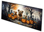 Caroline's Treasures Norfolk Terrier Spooky Halloween Runner Mat 28x58 Front Door Mat Indoor Outdoor Rugs for Entryway Hallway Foyer Non Slip Washable Wide Doormat