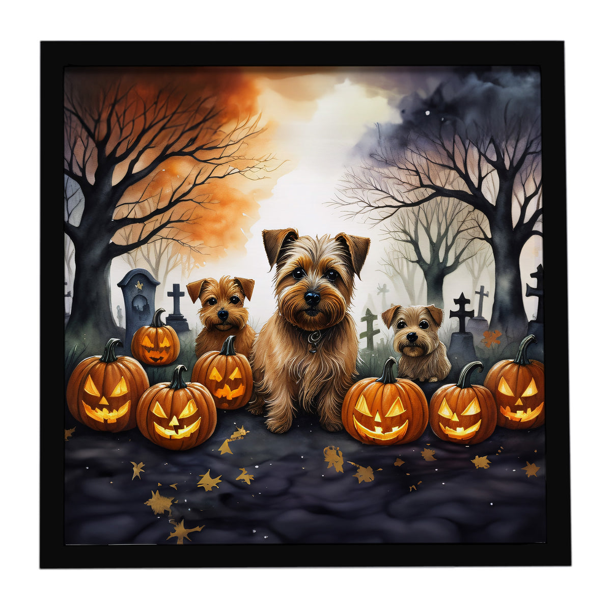 Caroline's Treasures Norfolk Terrier Dogs Framed Metal Wall Art 8 x 8 Inch