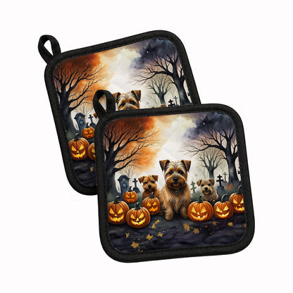 Caroline's Treasures Norfolk Terrier Dogs Set of 2 Kitchen Pot Holders