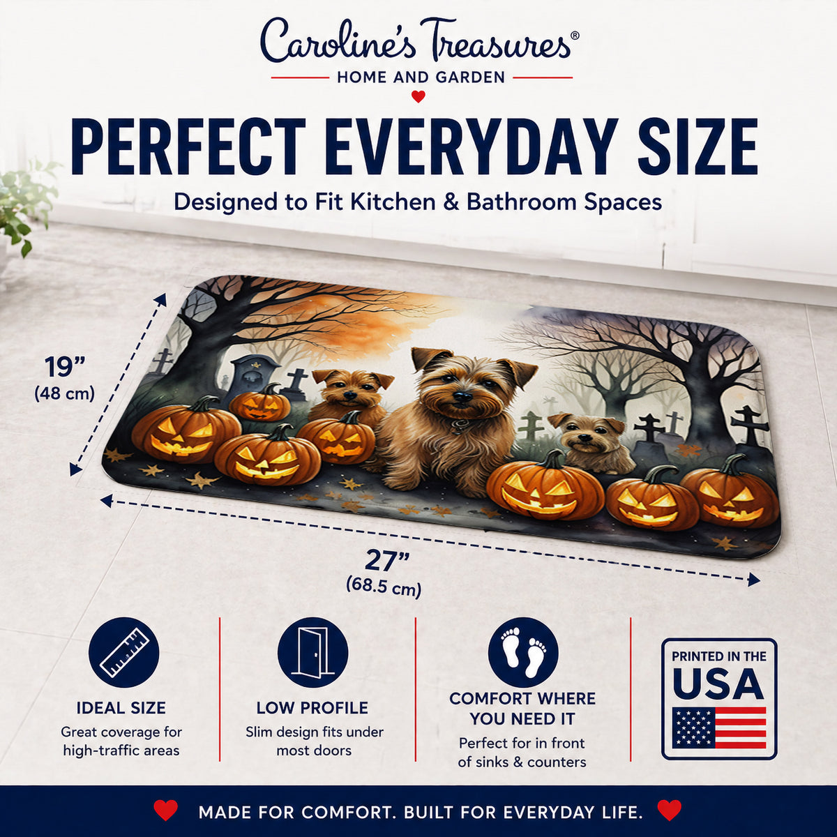 Caroline's Treasures Norfolk Terrier Dogs Memory Foam Mat 19x27